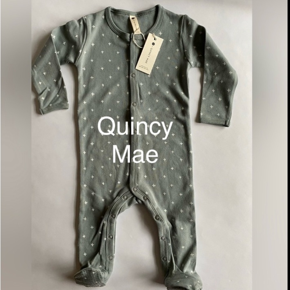 Last Call! Quincy Mae Organic Cotton Footie Sleeper, Gender Neutral Snap Front